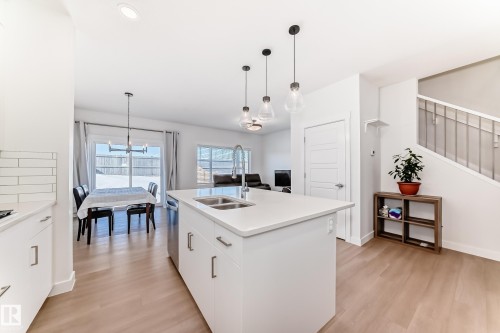 17532 49 Street, Edmonton, AB - Indoor Photo Showing Kitchen With Double Sink With Upgraded Kitchen