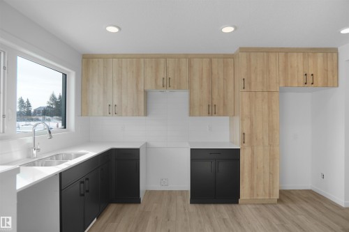 95 1430 Aster Way, Edmonton, AB - Indoor Photo Showing Kitchen With Double Sink