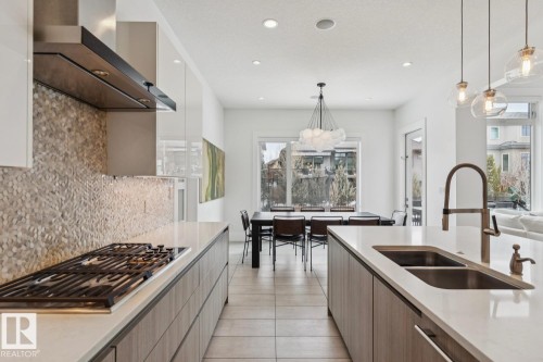 3631 Westcliff Way, Edmonton, AB - Indoor Photo Showing Kitchen With Double Sink With Upgraded Kitchen