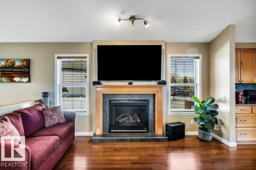 253 Birchwood Drive, Devon, AB - Indoor Photo Showing Living Room With Fireplace