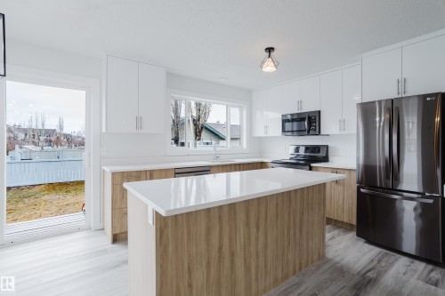 5604 202 Street, Edmonton, AB - Indoor Photo Showing Kitchen With Upgraded Kitchen
