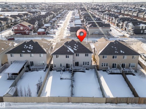 Snowy aerial view with a residential view - 2526 19A Avenue Nw, Edmonton, AB - Outdoor