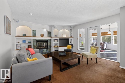 17715 57 Avenue, Edmonton, AB - Indoor Photo Showing Living Room With Fireplace