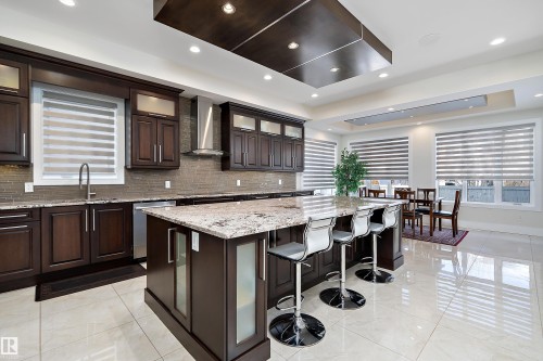 3644 Westcliff Way, Edmonton, AB - Indoor Photo Showing Kitchen With Upgraded Kitchen