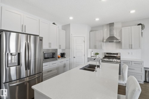 812 176 Street, Edmonton, AB - Indoor Photo Showing Kitchen With Double Sink With Upgraded Kitchen