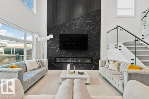 2942 Kostash Drive, Edmonton, AB - Indoor Photo Showing Living Room