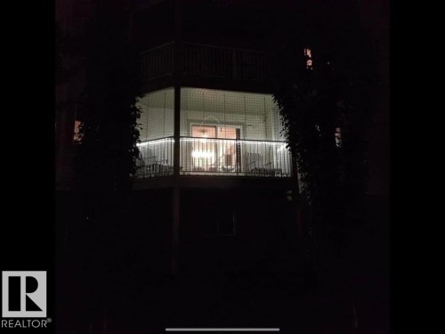 Balcony at night - 201 11408 108 Avenue, Edmonton, AB - 