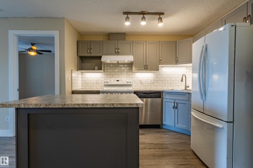 227 10535 122 Street, Edmonton, AB - Indoor Photo Showing Kitchen With Upgraded Kitchen