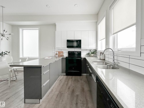 5 130 Element Dr, St. Albert, AB - Indoor Photo Showing Kitchen With Double Sink