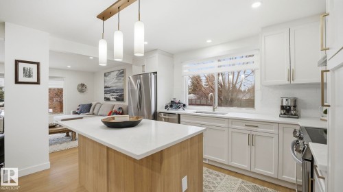 2011 89 Street, Edmonton, AB - Indoor Photo Showing Kitchen With Upgraded Kitchen