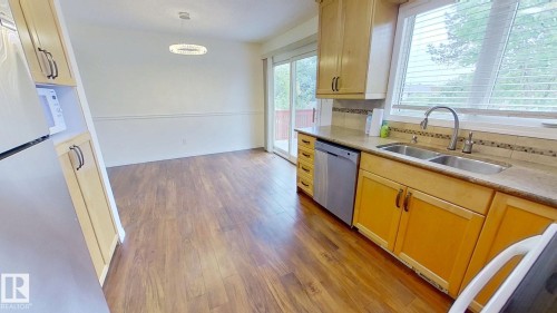 3432 81 Street, Edmonton, AB - Indoor Photo Showing Kitchen With Double Sink