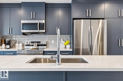 9317 Pear Link Link, Edmonton, AB - Indoor Photo Showing Kitchen With Double Sink With Upgraded Kitchen