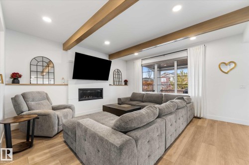 25 Jacobs Close, St. Albert, AB - Indoor Photo Showing Living Room With Fireplace