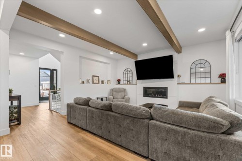 25 Jacobs Close, St. Albert, AB - Indoor Photo Showing Living Room With Fireplace