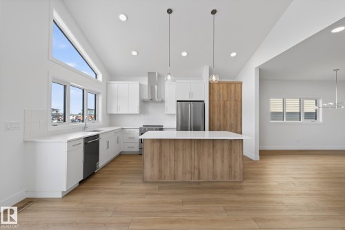 7093 Kiviaq Crescent, Edmonton, AB - Indoor Photo Showing Kitchen With Upgraded Kitchen