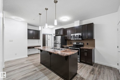 119 320 Ambleside Link Link, Edmonton, AB - Indoor Photo Showing Kitchen With Double Sink With Upgraded Kitchen