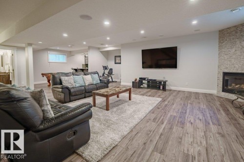 6111 56 Avenue, Beaumont, AB - Indoor With Fireplace