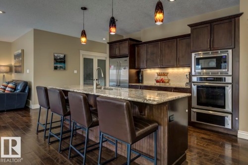 1005 Downey Way, Edmonton, AB - Indoor Photo Showing Kitchen With Upgraded Kitchen