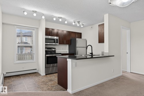 227 5370 Chappelle Road, Edmonton, AB - Indoor Photo Showing Kitchen With Double Sink