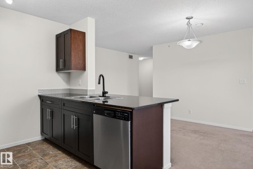 227 5370 Chappelle Road, Edmonton, AB - Indoor Photo Showing Kitchen With Double Sink