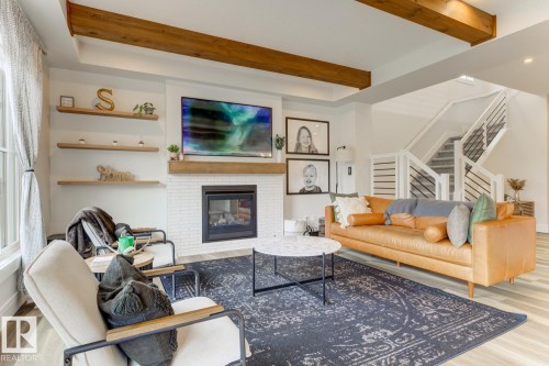 20484 128 Avenue, Edmonton, AB - Indoor With Fireplace
