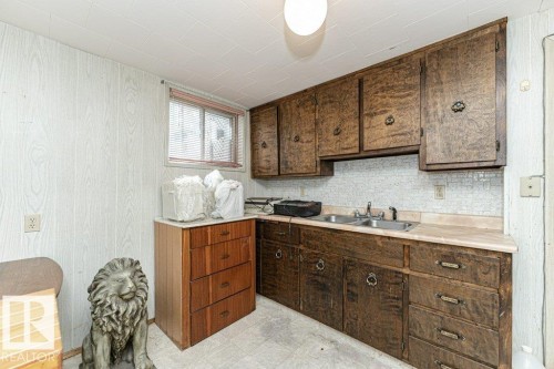 10516 75 Avenue, Edmonton, AB - Indoor Photo Showing Kitchen With Double Sink