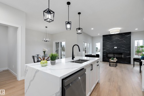 292 Fraser Way, Edmonton, AB - Indoor Photo Showing Kitchen With Double Sink With Upgraded Kitchen