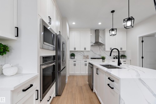 292 Fraser Way, Edmonton, AB - Indoor Photo Showing Kitchen With Double Sink With Upgraded Kitchen