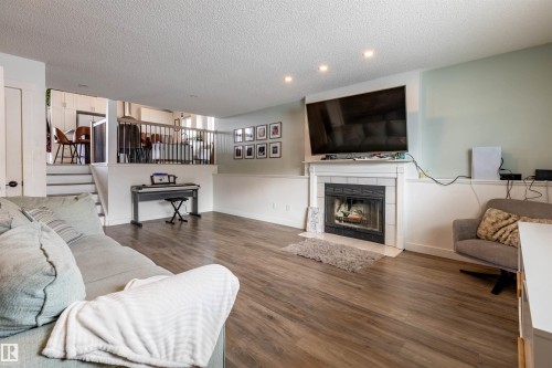 38 Desmarais Crescent, St. Albert, AB - Indoor Photo Showing Living Room With Fireplace
