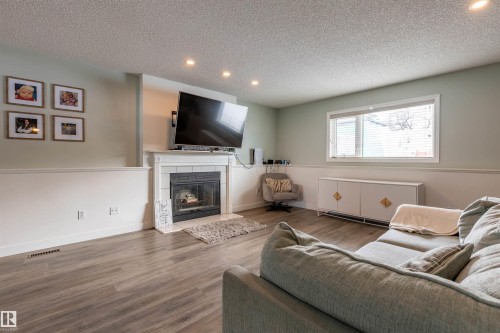 38 Desmarais Crescent, St. Albert, AB - Indoor Photo Showing Living Room With Fireplace