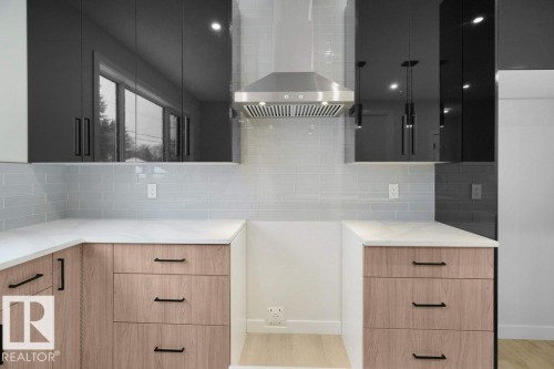 10663 61 Avenue, Edmonton, AB - Indoor Photo Showing Kitchen With Upgraded Kitchen
