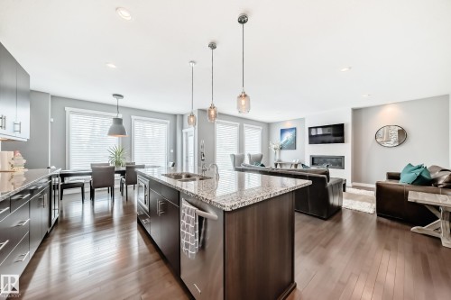 2117 69A Street, Edmonton, AB - Indoor Photo Showing Kitchen With Double Sink With Upgraded Kitchen