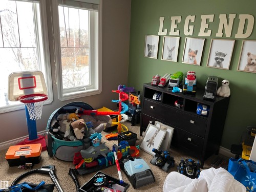 This room features two windows and a wall painted in a green hue - 21917 95A Avenue, Edmonton, AB - Indoor