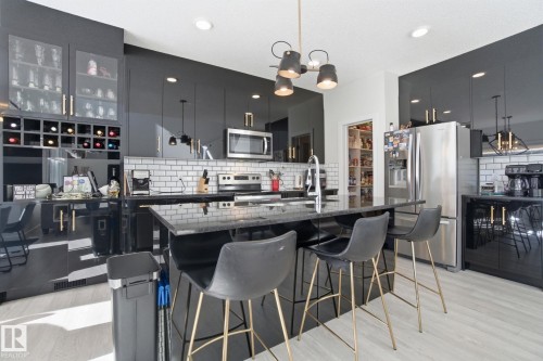 15851 22 Avenue, Edmonton, AB - Indoor Photo Showing Kitchen With Stainless Steel Kitchen With Upgraded Kitchen