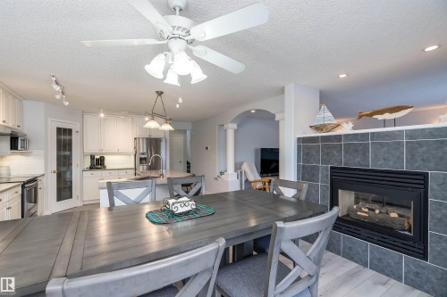 66 Bridgeport Wynd, Leduc, AB - Indoor With Fireplace