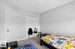 This room features light grey wall paint and light grey carpeting, providing a neutral backdrop - 