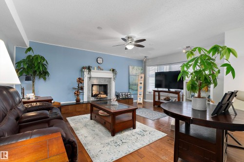 252 Parkside Drive, Wetaskiwin, AB - Indoor Photo Showing Living Room With Fireplace