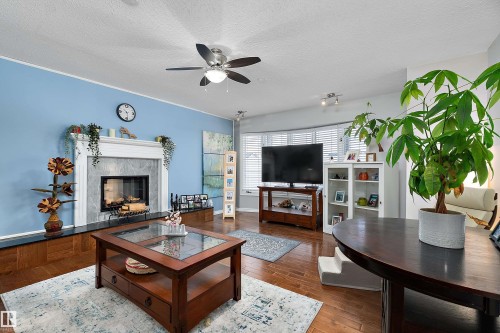 252 Parkside Drive, Wetaskiwin, AB - Indoor Photo Showing Living Room With Fireplace