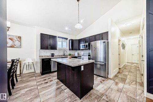 11410 92 Street, Edmonton, AB - Indoor Photo Showing Kitchen With Double Sink