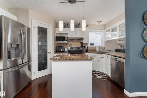 2168 37B Avenue, Edmonton, AB - Indoor Photo Showing Kitchen With Upgraded Kitchen