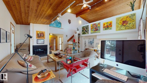 7812 143 Street, Edmonton, AB - Indoor With Fireplace