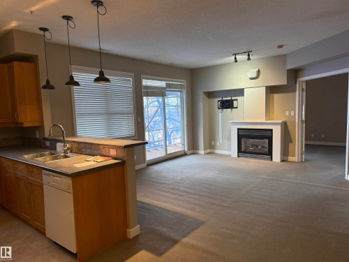 313 10717 83 Avenue, Edmonton, AB - Indoor With Fireplace