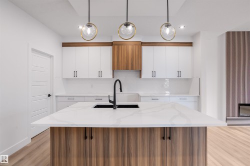 205 Basin Court, Leduc, AB - Indoor Photo Showing Kitchen With Upgraded Kitchen