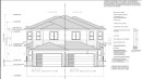 Architectural Drawing. Providing exterior elevations and material specifications for the property - 8504 Mayday Run, Edmonton, AB  - Other 