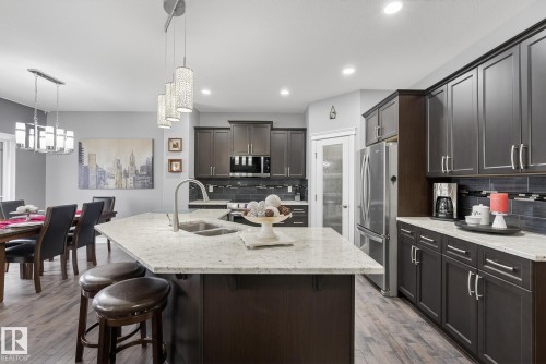13 Garneau Gate, Spruce Grove, AB - Indoor Photo Showing Kitchen With Double Sink With Upgraded Kitchen