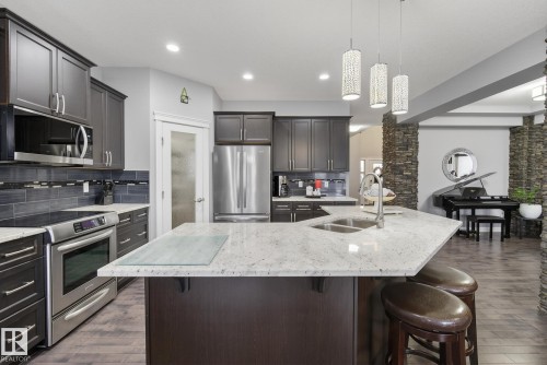 13 Garneau Gate, Spruce Grove, AB - Indoor Photo Showing Kitchen With Double Sink With Upgraded Kitchen