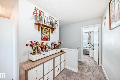 The interior features light-colored walls and plush carpeting, creating a neutral and inviting atmosphere - 8204 224 Nw, Edmonton, AB - Indoor Photo Showing Other Room