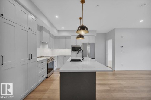 322 7459 May Common Nw, Edmonton, AB - Indoor Photo Showing Kitchen With Upgraded Kitchen