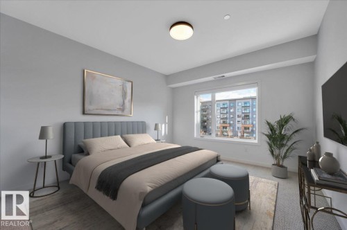 VIRTUALLY STAGED - 322 7459 May Common Nw, Edmonton, AB - Indoor Photo Showing Bedroom