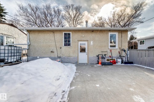 Rear view of house with stucco siding - 3634 113 Avenue, Edmonton, AB - Outdoor